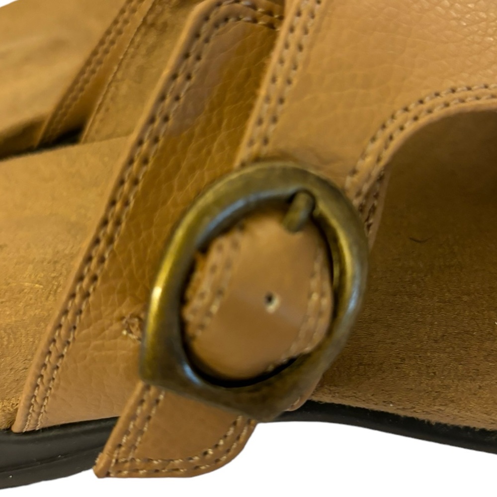 Easy Street‎ Comfort Wave Women’s Tan Slip On Sandals Size 11 - Picture 7 of 9